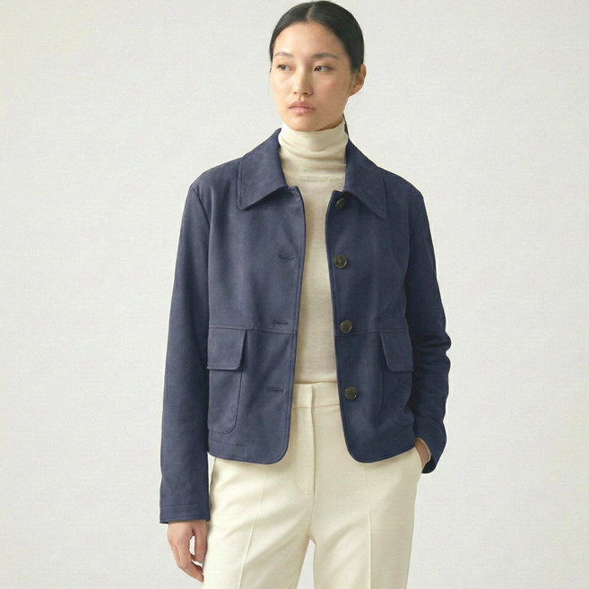 FAUX 스웨이드 여성 자켓 간절기