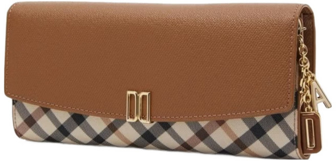 닥스 클래식한 체크배색 DD로고 3단 장지갑 (선물포장)