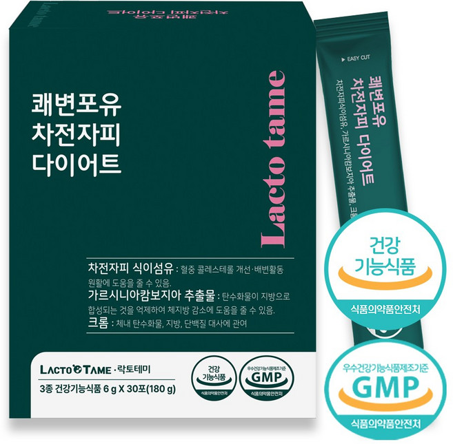 쾌변포유 차전자피 다이어트 식이섬유 가르시니아 캄보지아 크롬 3종건강기능식품 락토테미, 1개