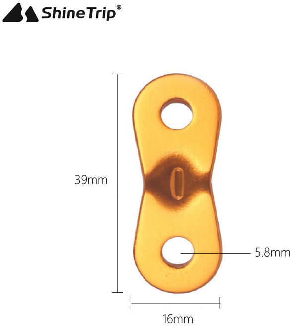 ShineTrip 營繩調節片, 金色, 金色
