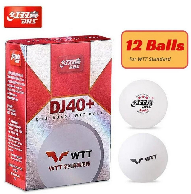 스타 탁구 공 신소재 전문 승인 대회용 박스당, 02 for WTT 12 balls, 1개