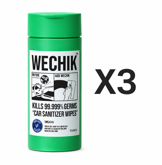 위칙 차량용 살균 소독 티슈, 70개, 3개