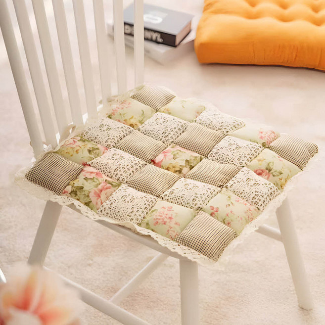 우아한클릭 사계절 면 식탁 의자 끈 쿠션 방석 미끄럼방지