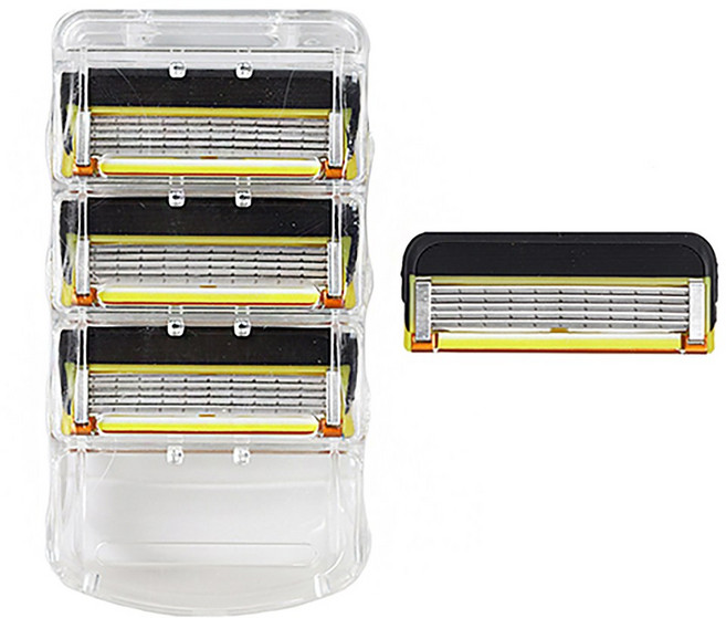 온비유 퓨전5 프로쉴드 프리미엄 밀착 5중 면도날 질레트 호환, 4개입, 1개
