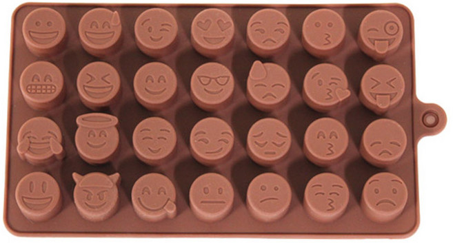 이홈베이킹 실리콘몰드 이모티콘표정28구, 단품, 1개