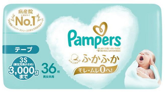 Pampers 幫寶適 初階肌膚護理 黏貼型 黏貼型, 新生兒用(NB), 36張