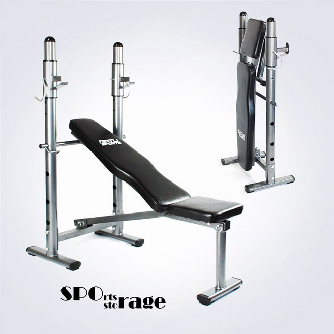 스포리지 가정용 홈트레이닝 간편접이식 BA2 역기벤치 (튼튼한 지지대 편리한 접이식보관)