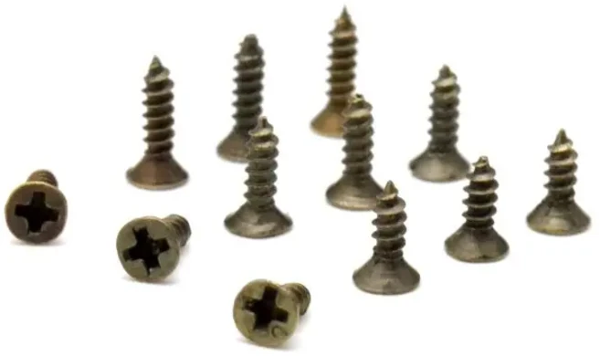 목수의 작은 납작머리 나사 가구 나무 상자 하드웨어 액세서리 100PCs mm, 05 2x6mm, 02 Bronze