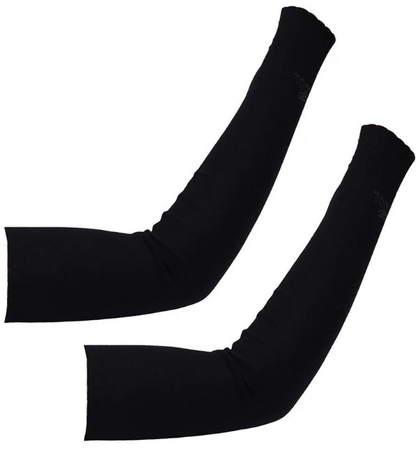 목도리 팔 슬리브 아이스 실크 긴 커버 장갑 통기성 자외선 차단 손 야외 스포츠, 싱글 사이즈, 색상: 13. black-2, 1개