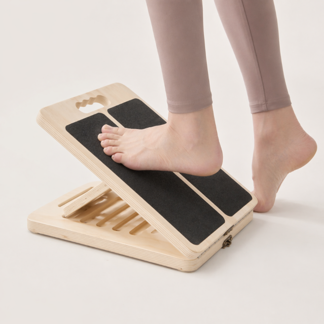 뤼민 종아리스트레칭보드 발목스트레칭기구 발목경사대, 우드