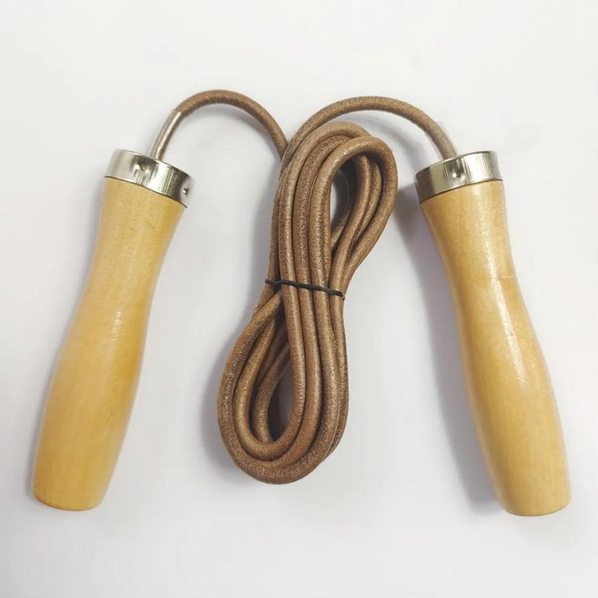 나무 손잡이 크로스핏 스피드 줄넘기 학생 훈련 단체 스포츠 체육관 운동, 색상: 1. WOOD JUMP ROPE, 1개