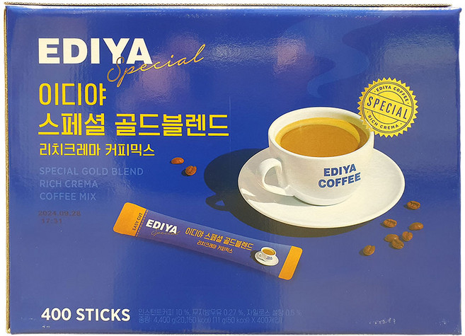 이디야 스페셜 골드블렌드 커피믹스, 11g, 400개입, 1개
