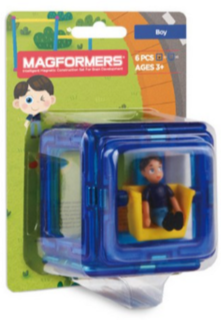 맥포머스 남아 피규어, BLUE 남아, 3개