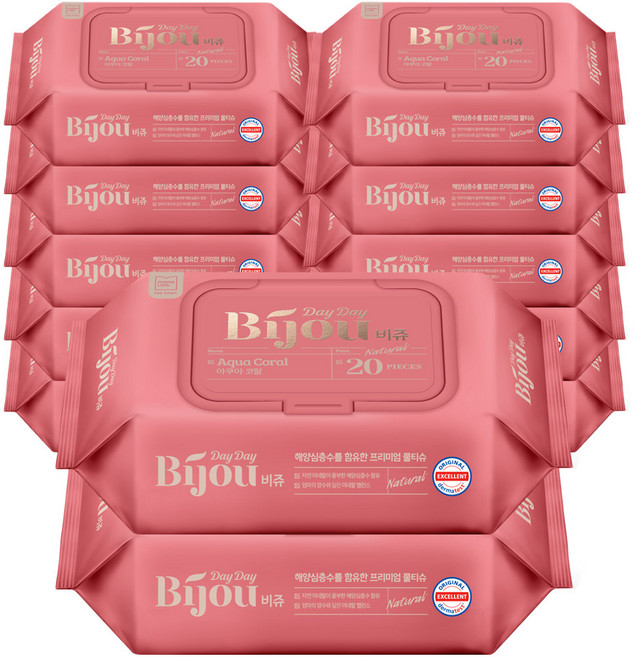 모나리자 휴대용 아기물티슈 엠보싱 캡형 20매, 77g, 20개입, 12개