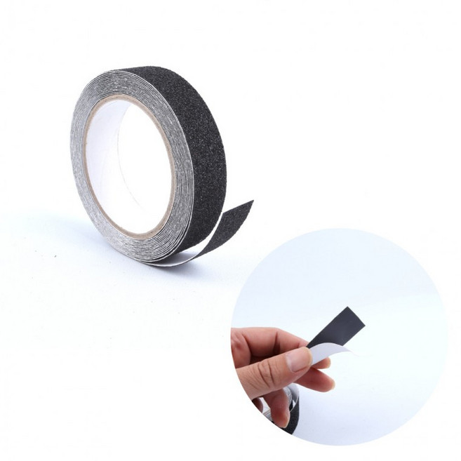 블랙 논슬립 안전라인 미끄럼 방지 테이프 2.5cmx5m, 1개