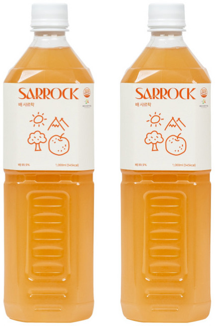 1L대용량 100프로 NFC 착즙주스 배 샤르락 물 한 방울도 넣지 않은 배즙 HACCP, 2개, 1L