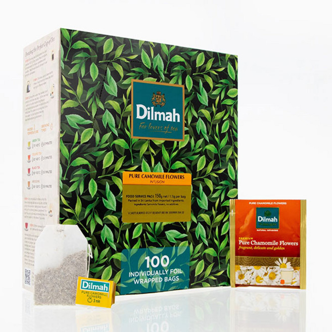 딜마 Dilmah FOIL ENV TBAG Pure CAMOMILE Flowers (100 x 1.5g)