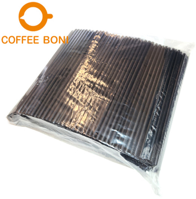 커피보니 일자 검정 벌크포장 빨대 7*21cm 500개입, 1개