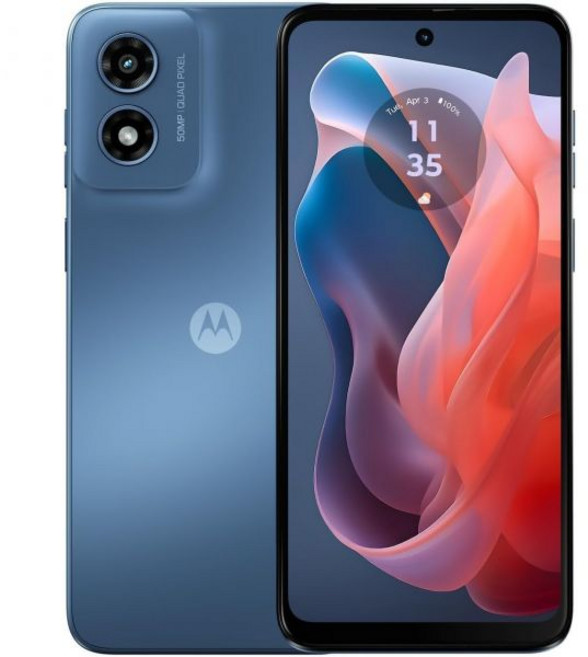 모토로라 모토 G 플레이(2024) XT2413-1 64GB 저장공간 4GB RAM 6.5인치 HD+ 90Hz 디스플레이 50MP 카메라 5000mAh 배터리 블루 크리켓 잠금, 모토로라 모토 G 플레이 (2024) XT2413V 6