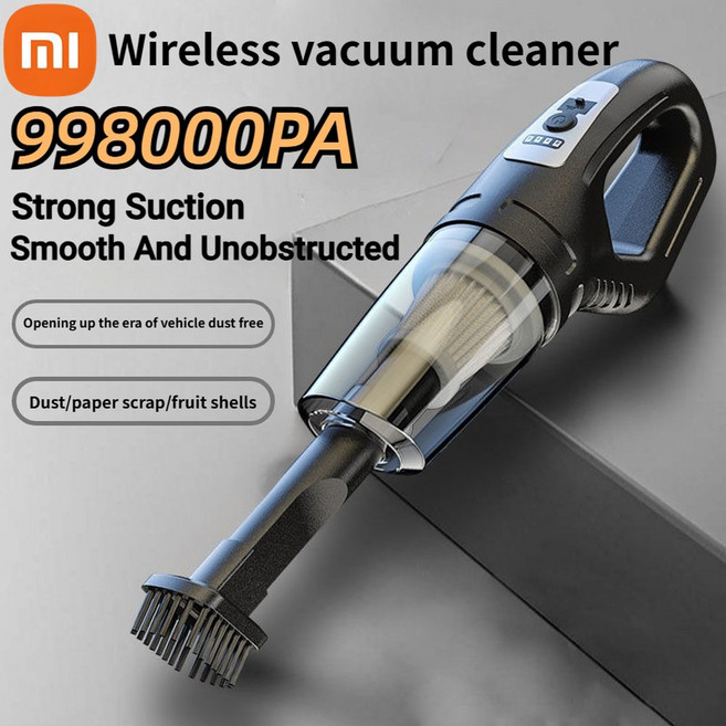 Xiaomi 충전식 자동차 홈 이중 용도 자동차 무선 진공 청소기 소형 자동차 진공 청소기 휴대용 강력한 흡입력, Bla, 1개