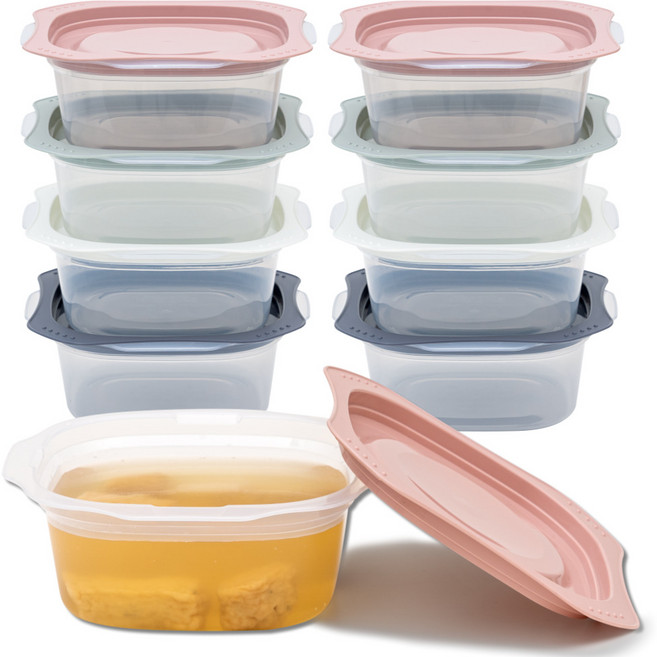 싱글만랩 전자렌지용 국산 냉동밥보관용기 500ml, 500ml x 8개