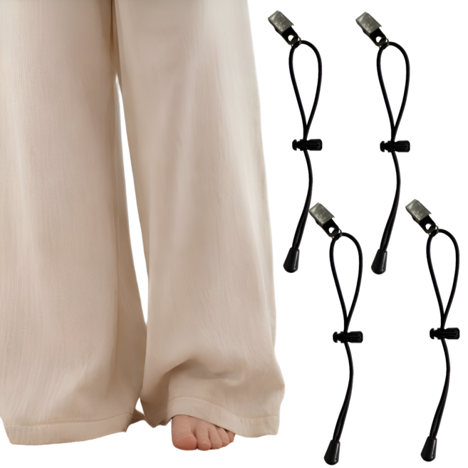 캐롤링 바지 밑단 끌림 방지 스트랩, 4개, 블랙