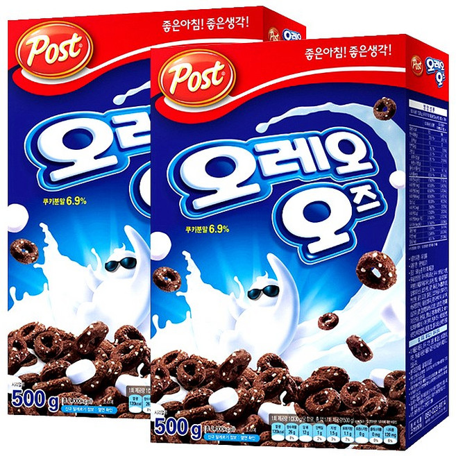 오레오오즈 시리얼, 500g, 2개