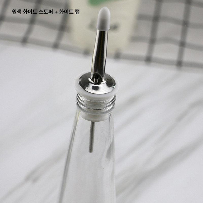 와인 위스키 스토퍼 진공 밀봉 매직햇 튜브 마개 커플용, 1개, 단색 화이트 마개+화이트 캡