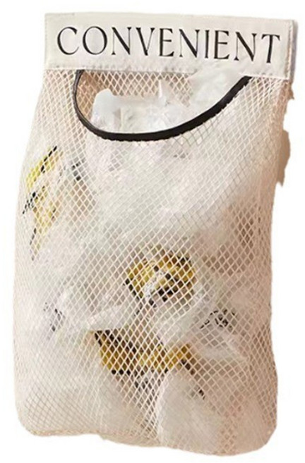 셀렉트템 비닐봉지 비닐봉투 다용도 정리함 보관함 소품정리, 1개, 베이지