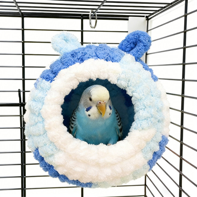앵무새 슈가글라이더 햄스터 보들따뜻 은신처 포치 4COLOR, 1개, 파란색