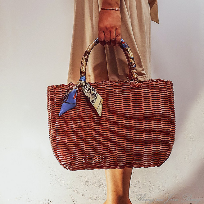 빨대가방 라탄 피크닉 바구니