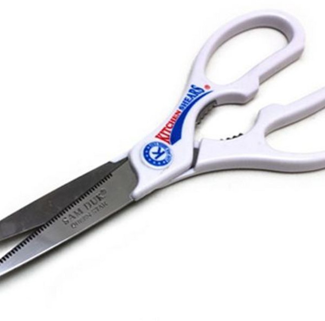 삼덕 103 흰색가위 주방 음식용 가위 업소 가정용, 화이트, 1개