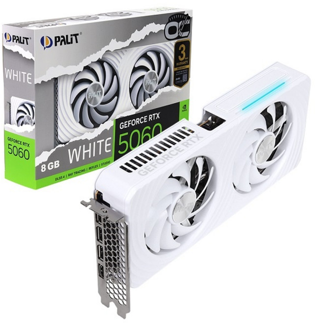 9위 - PALIT 지포스 RTX 5060 WHITE OC D7 8GB 이엠텍 그래픽카드