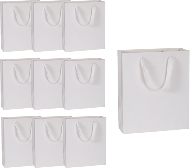 선물용 종이쇼핑백, 10개, 화이트