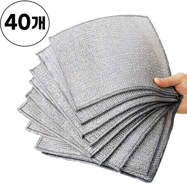 호아인터 노스크래치 찌든때 무흠집 수세미, 1세트, 40개입