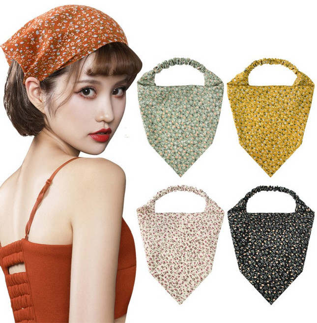 ZMBIRD 5종세트 여성 잔꽃 헤어밴드 스판 두건 N1864