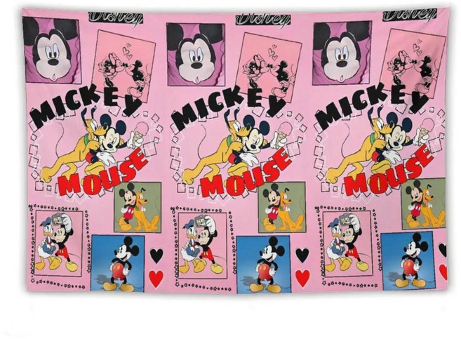 미키 미니 마우스 태피스트리 귀여운 만화 배경 천 벽 아트 걸이 복고풍 거실 침실 장식 담요, 1개, 1. style / D. 60inx90in