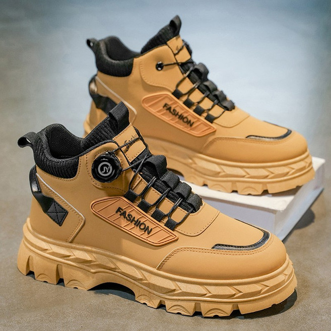 스타일닥터 남성 하이탑 워커 캐주얼 통굽 다이얼 슈즈