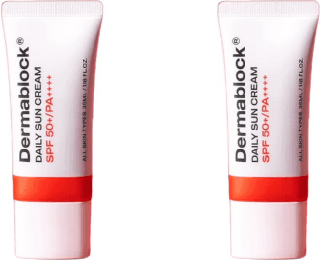 더마블록 데일리 선크림 피부관리 자외선 셀퓨전씨, 기본선택, 2개, 35ml