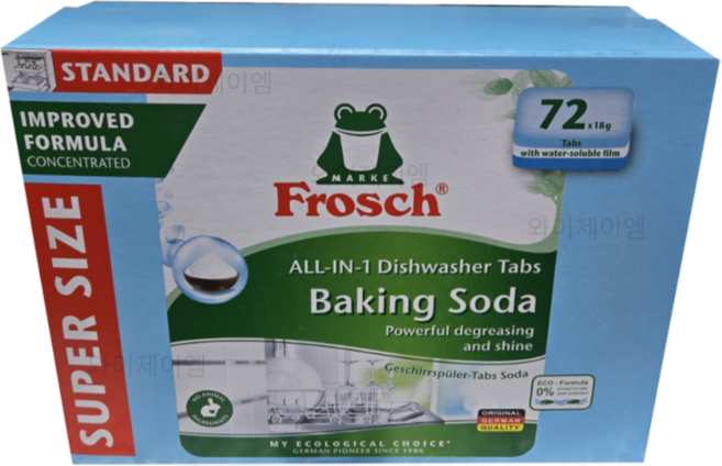 프로쉬 베이킹소다 식기세척기세제 72p, 1.296kg, 1개