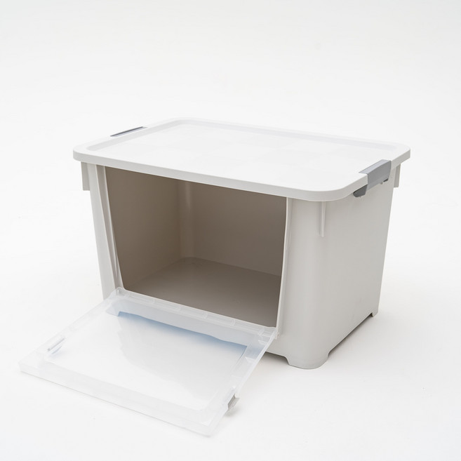 리빙오보제 오픈형 리빙박스 4개, 중 (60L), 화이트