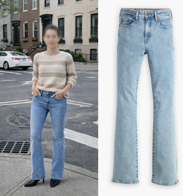 [국내배송]리바이스 여성 청바지 725 하이라이즈 부츠컷 데님진 18759-0124