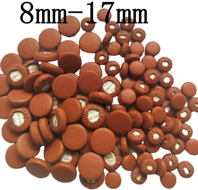 천연 염소 가죽 패드 알토 테너 소프라노 바리톤 색소폰 금속 공명기 수리 부품 7mm-17mm 30 개, [01] 10mm, 1개