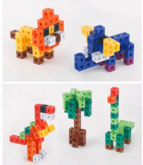 연결 큐브 블럭 창의 세트 수놀이 블럭놀이 크리스마스 선물, 단품