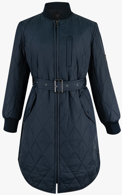 V-SEASON 여성 겨울 골프 롱패딩 허리벨트 슬림핏 퀄팅패딩 트리사코트 WIC616LC76