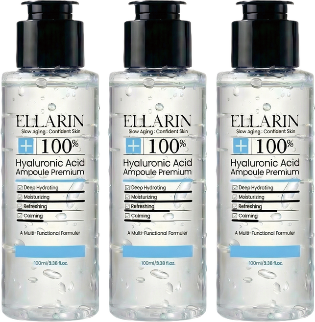 엘라린 히알루론산원액 100% 앰플 프리미엄, 3개, 100ml