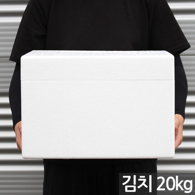 세인화분 국산 스티로폼 박스 김치 20kg - 택배박스 김치택배박스 아이스박스 스티로폴 스치로폼 김치박스 상자 낱개, 2개