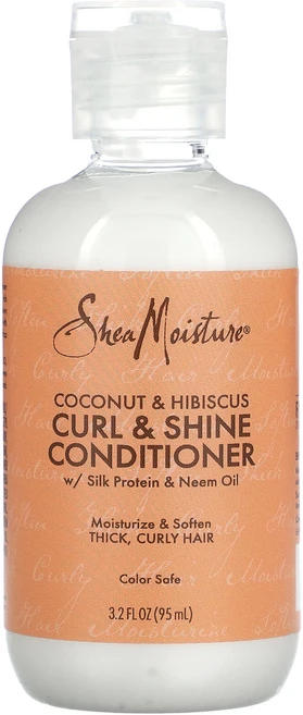 SheaMoisture 컬 & 샤인 컨디셔너 굵고 컬이 있는 모발 코코넛 및 히비스커스 95ml(3.2fl oz), SheaMoisture컬샤인컨디셔너굵고컬이있는모발코코넛, 1개, 95ml - 쿠팡
