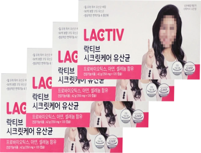 락티브 시크릿케어 유산균 10.5g, 30정, 4개 - 쿠팡