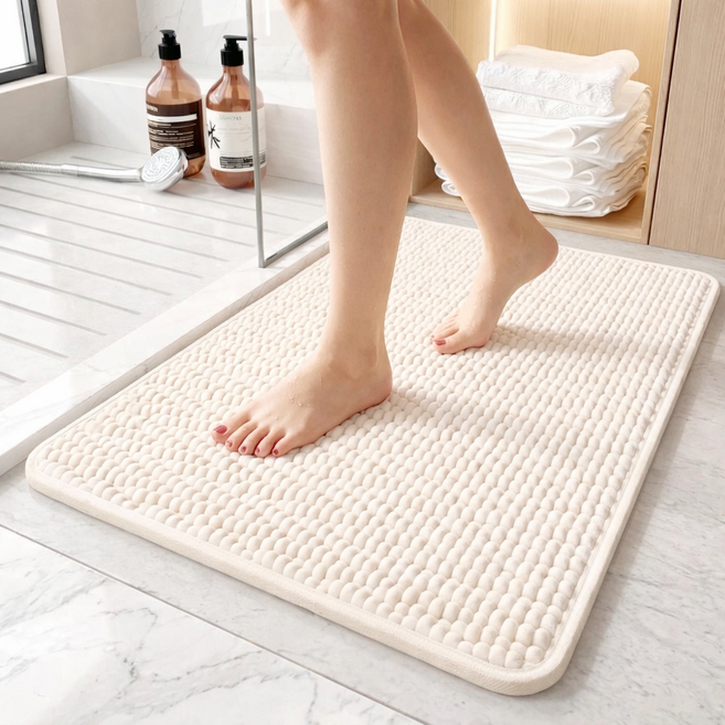 아린드 빨아쓰는 호텔 주방 욕실 먼지없는 고급 발매트, 직사각형, 베이지